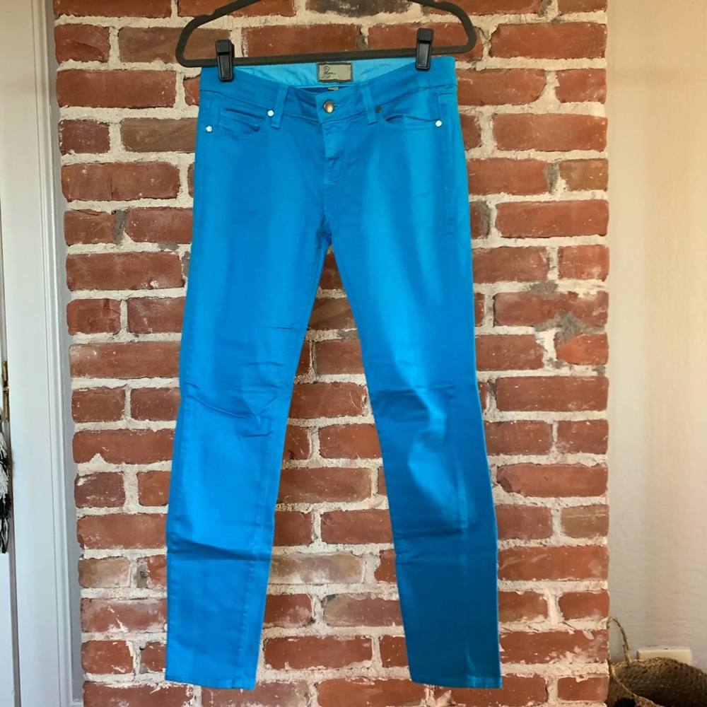 Paige peg skinny jeans blue 26 stretch